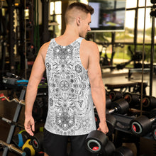 Load image into Gallery viewer, Elements White Sublimation Tank Top - Yantrart Design